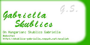 gabriella skublics business card